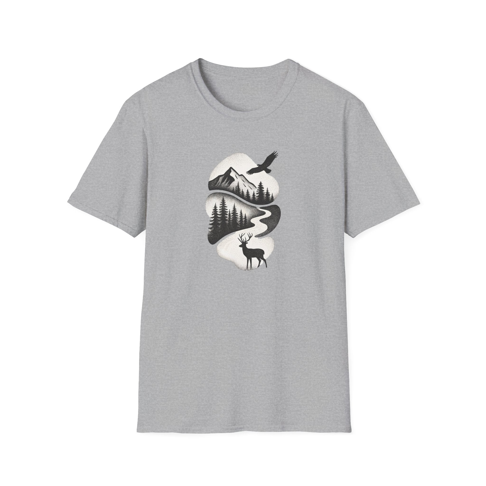Deer in Mountain Landscape T-Shirt