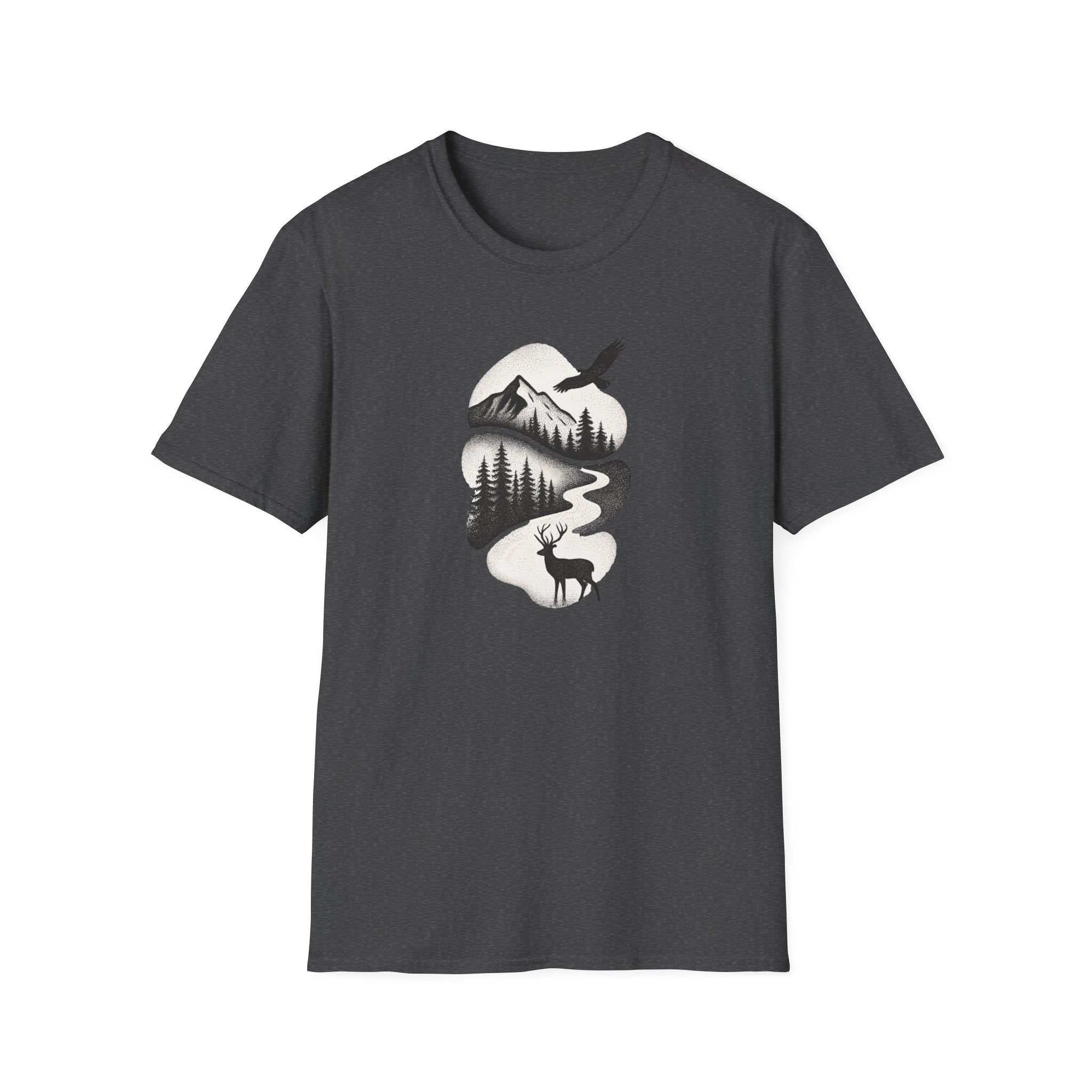 Deer in Mountain Landscape T-Shirt